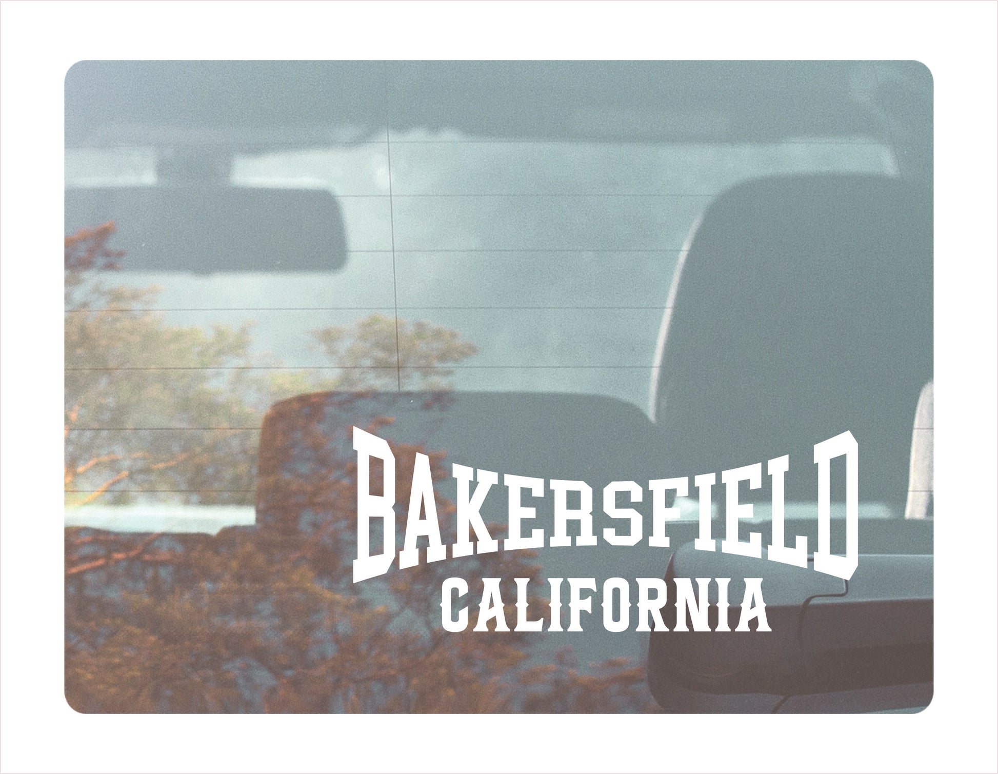 Bakersfield California white Decal Sticker
