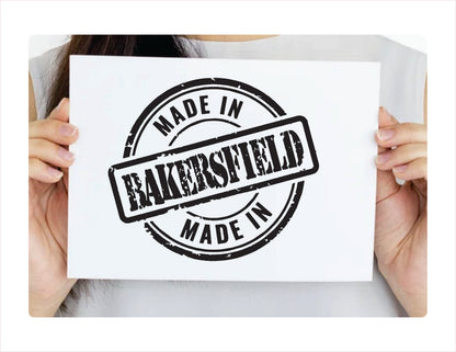 Made in Bakersfield California USA black decal sticker
