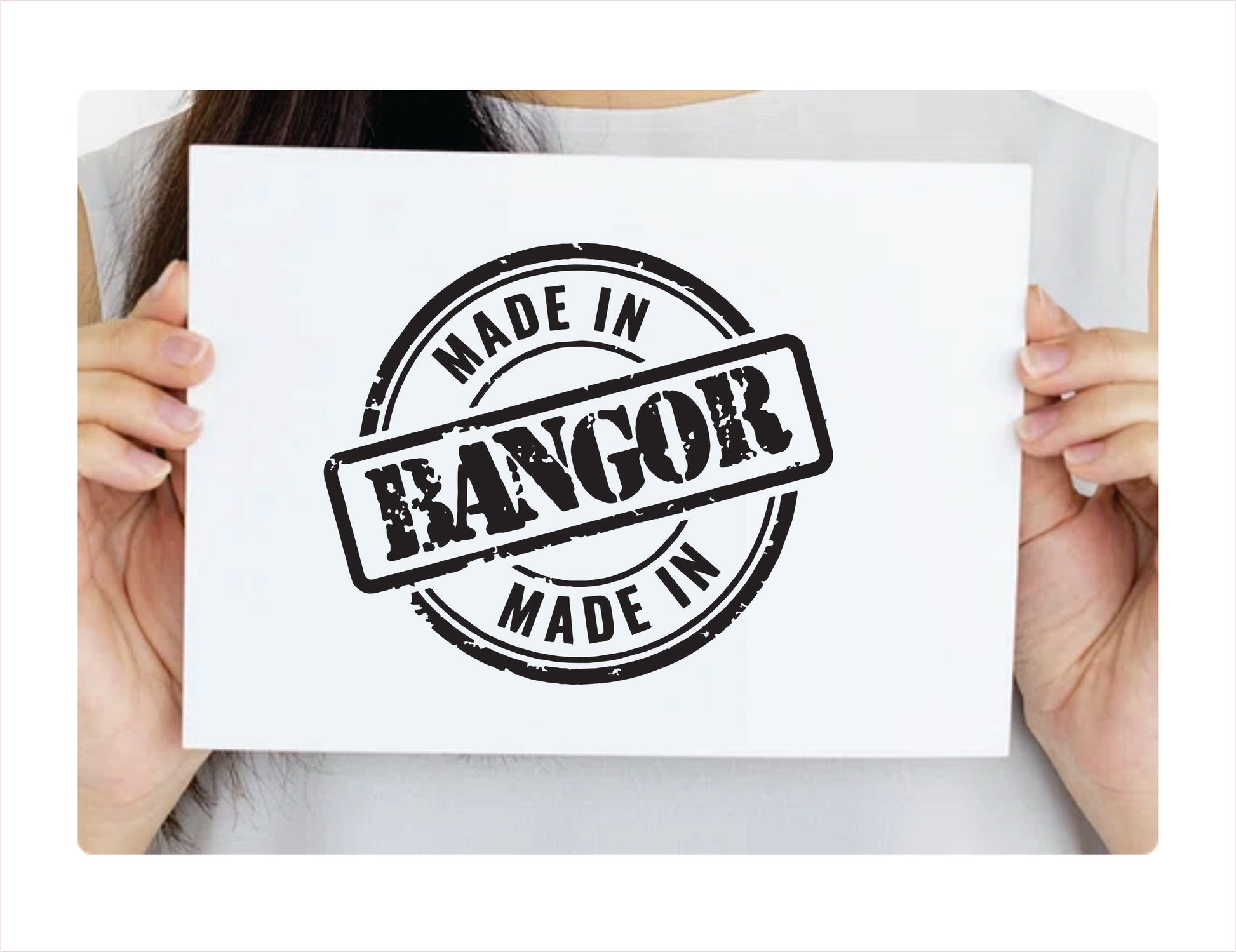 Made in Bangor Maine Usa decal sticker black decal