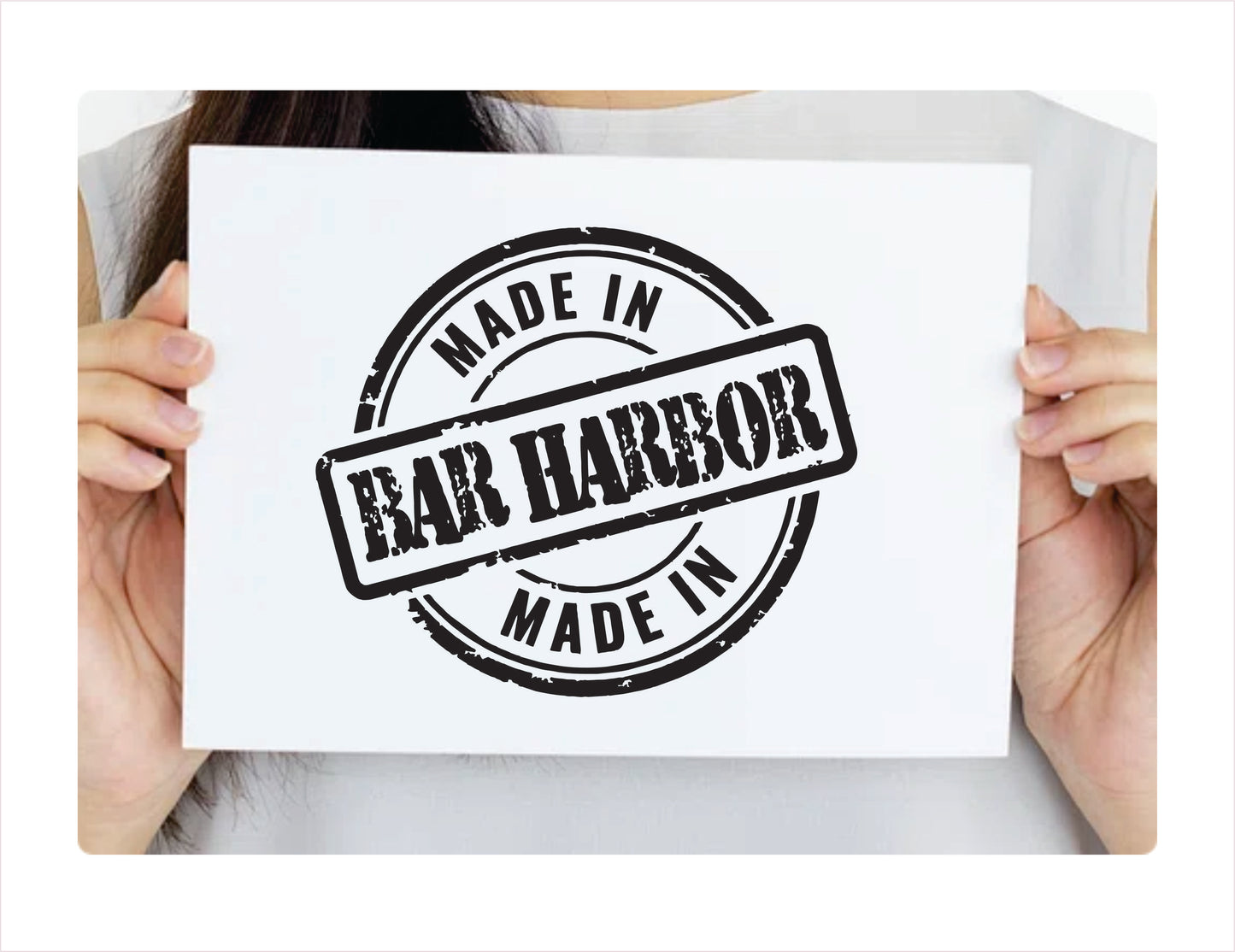 Made in Bar harbor Maine Usa decal sticker