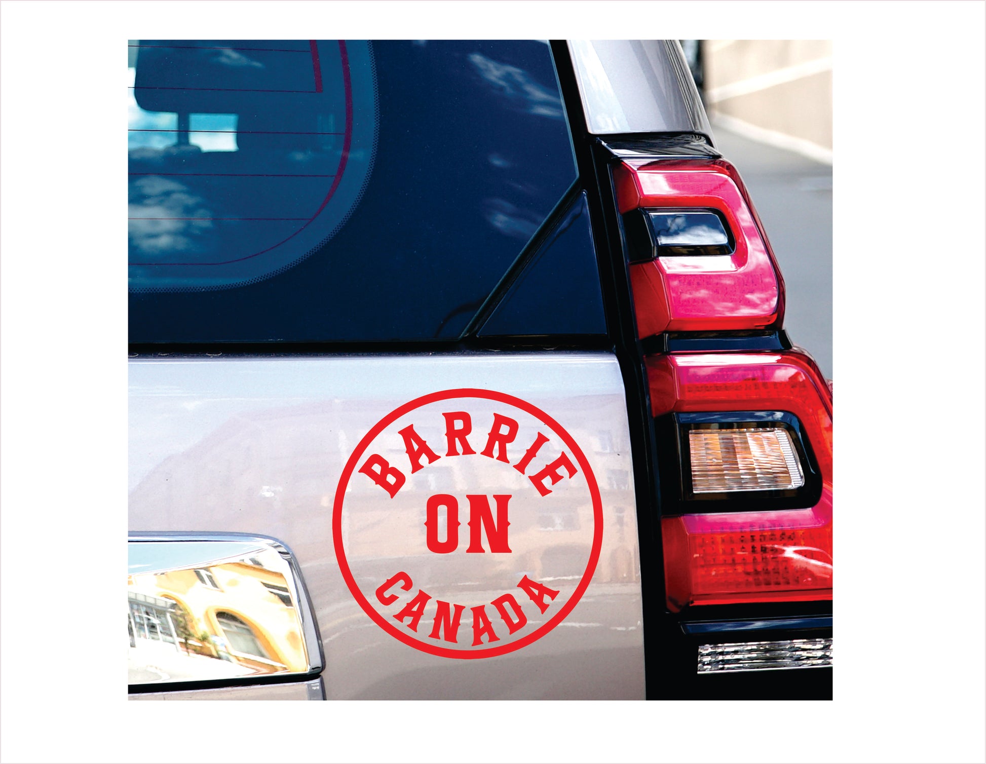 Barrie Ontario Canada Red Decal Sticker