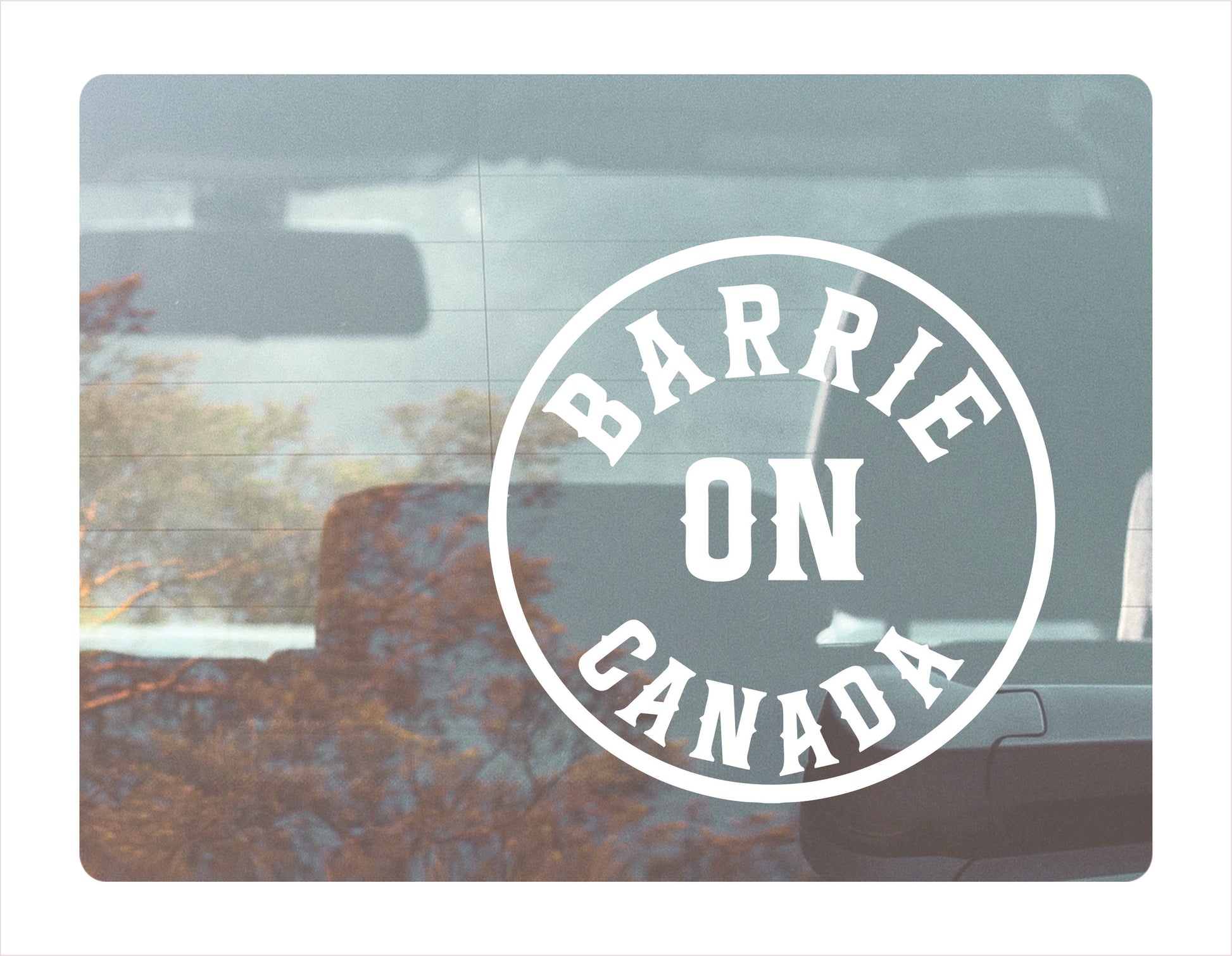 Barrie Ontario Canada White Decal Sticker