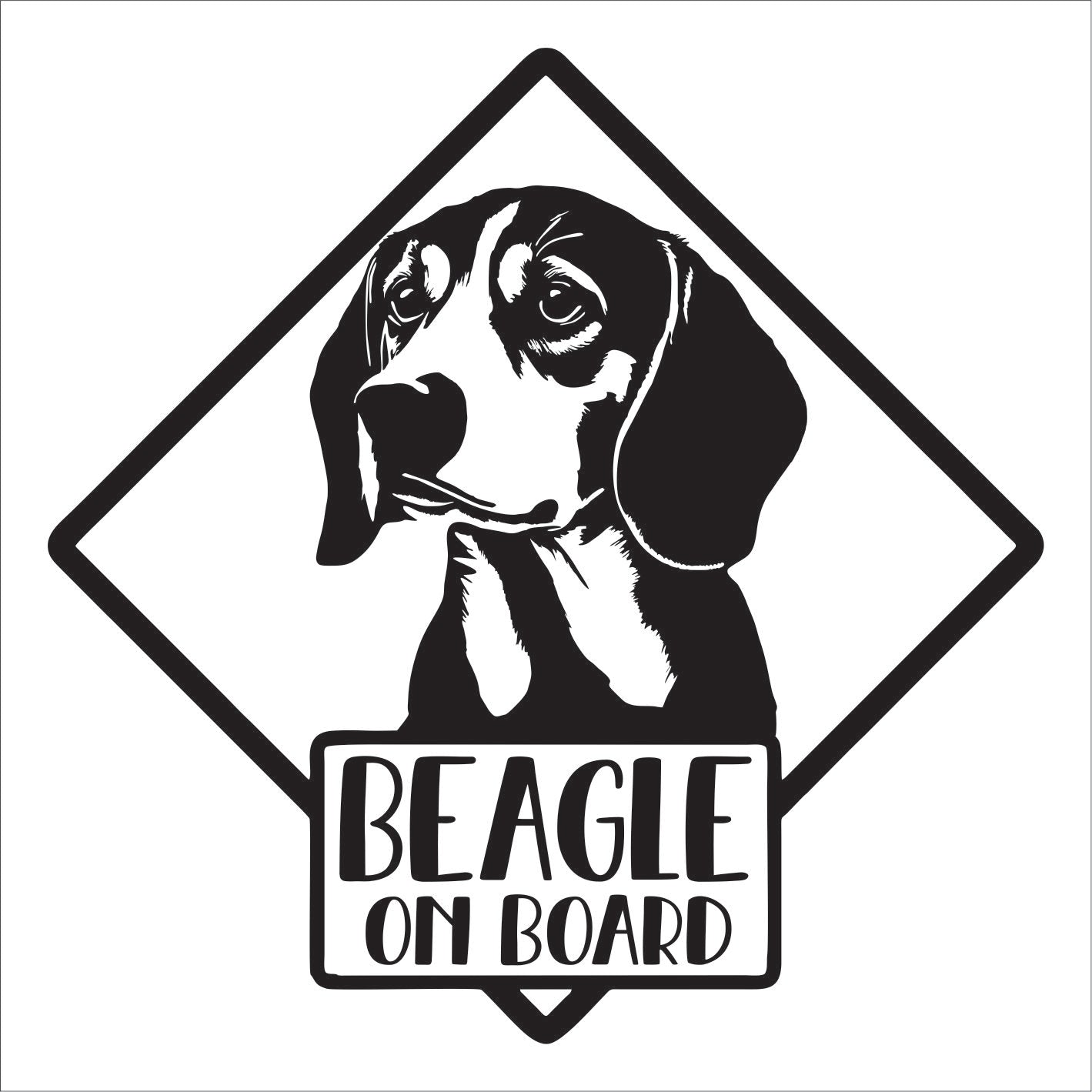 Beagle on board Decal Sticker