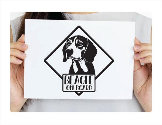 Beagle on board Decal Sticker  FREE shipping