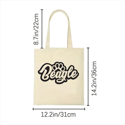 Beagle dog paw tote bag 2