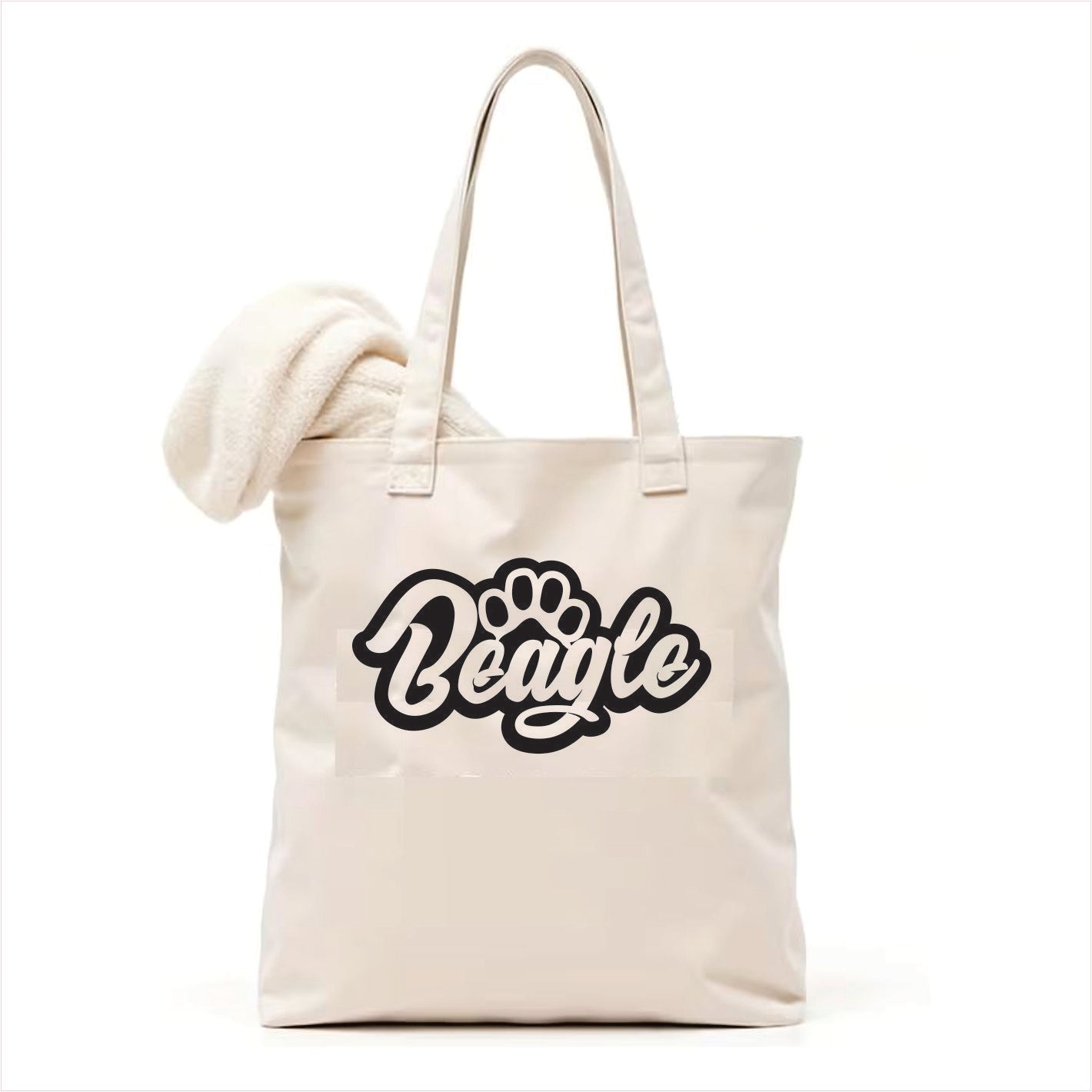 Beagle dog paw tote bag 3