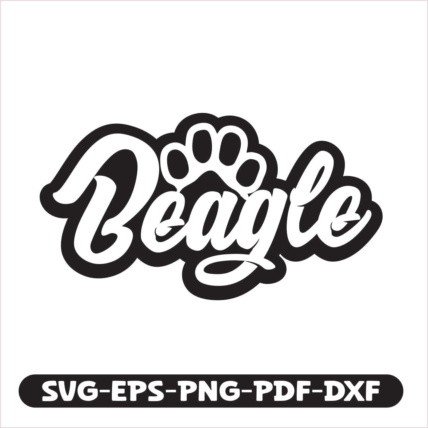 Beagle paw SVG EPS PNG PDF DXF Cutting