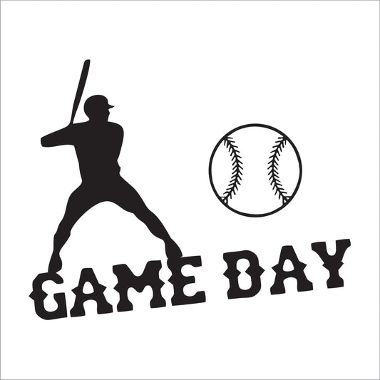 game day baseball vinyl decal by ecorootstore