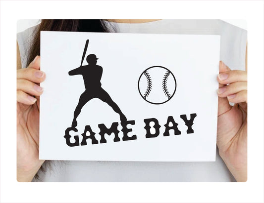 Game day baseball vinyl decal  FREE shipping