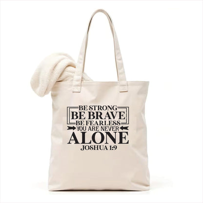 Be strong be brave be fearless you are never alone canvas tote bag 3