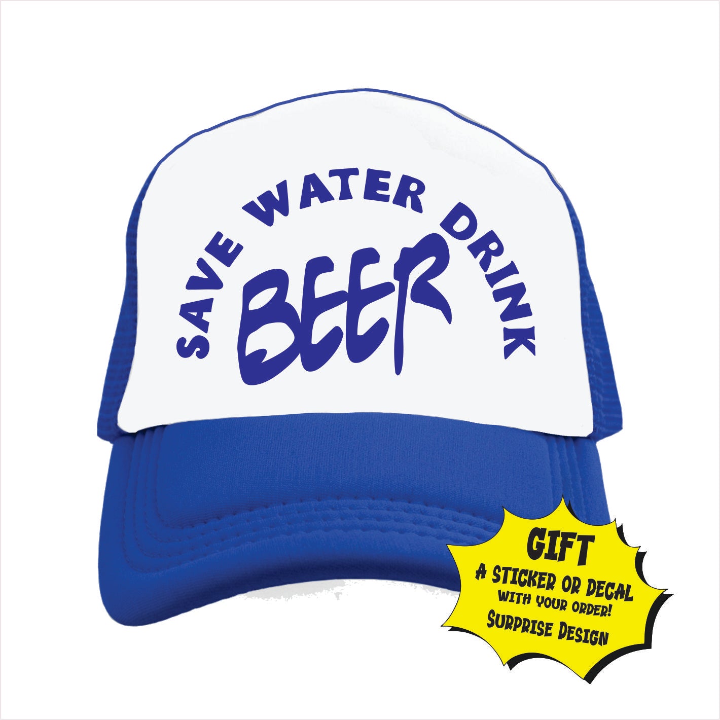 Save Water Drink Beer Trucker Hat Cap