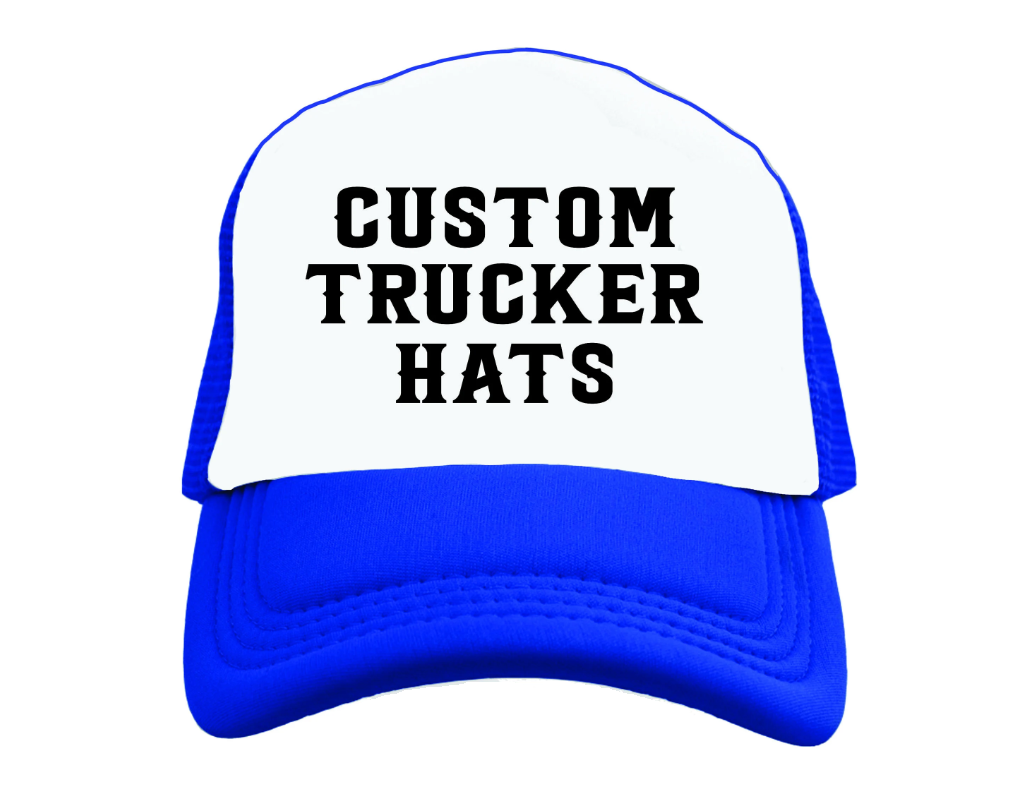 Custom hat, Blue and white personalized cap