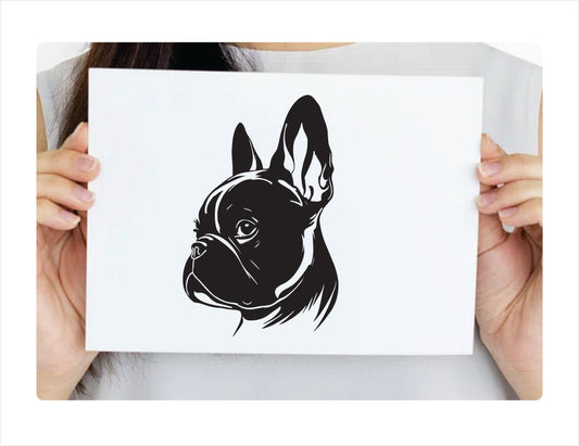 Boston terrier car decal, boston terrier gifts, vinyl decals FREE shipping