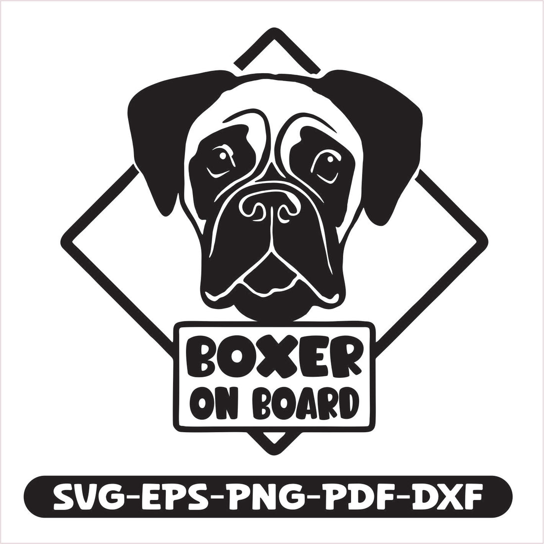 Boxer on Board SVG Cut File - Dog Car Decal Digital Download – EcoRootStore