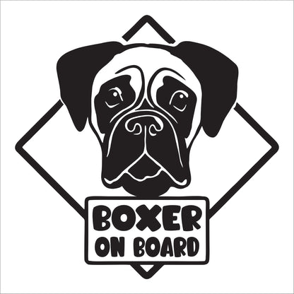 Boxer on board Decal Sticker