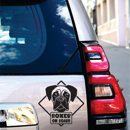 Boxer on board Decal Sticker