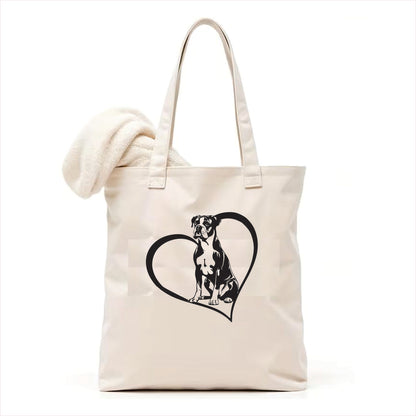 Boxer heart tote bag 3