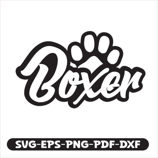 Boxer paw SVG EPS PNG PDF DXF Cutting