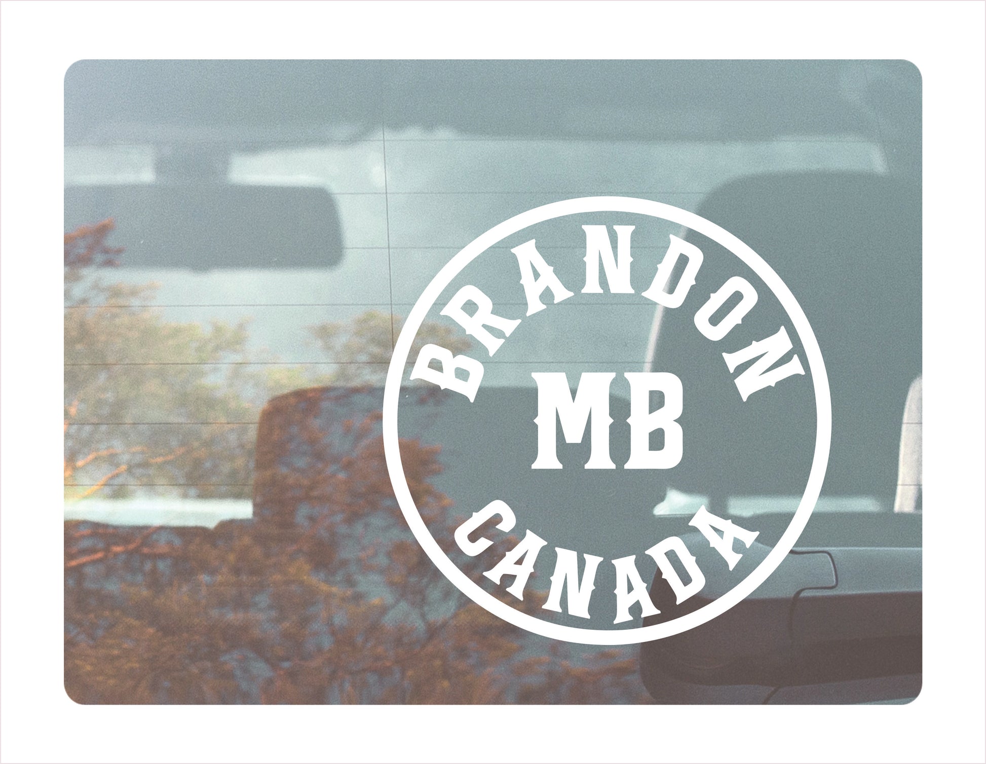 Brandon Manitoba Canada White Decal Sticker 
