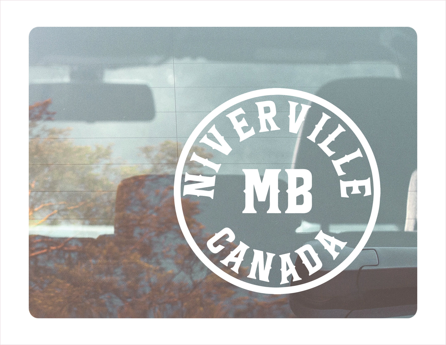 Niverville Manitoba Canada White Decal Sticker 