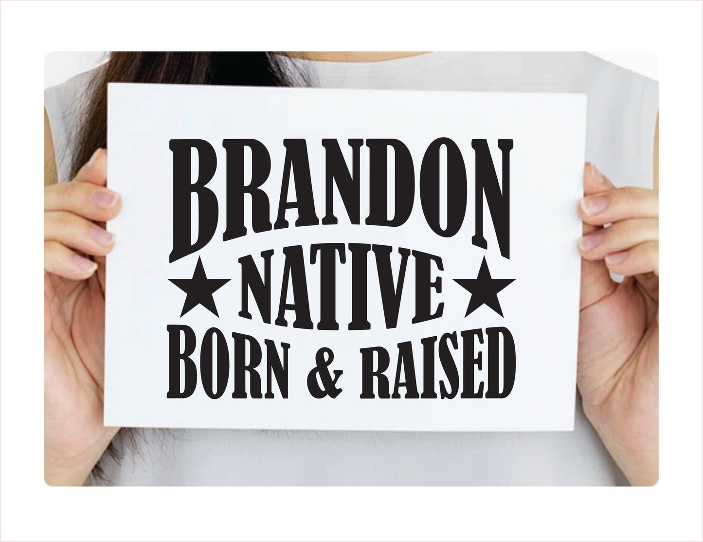Brandon Native Born Raised Manitoba Canada Decal Sticker