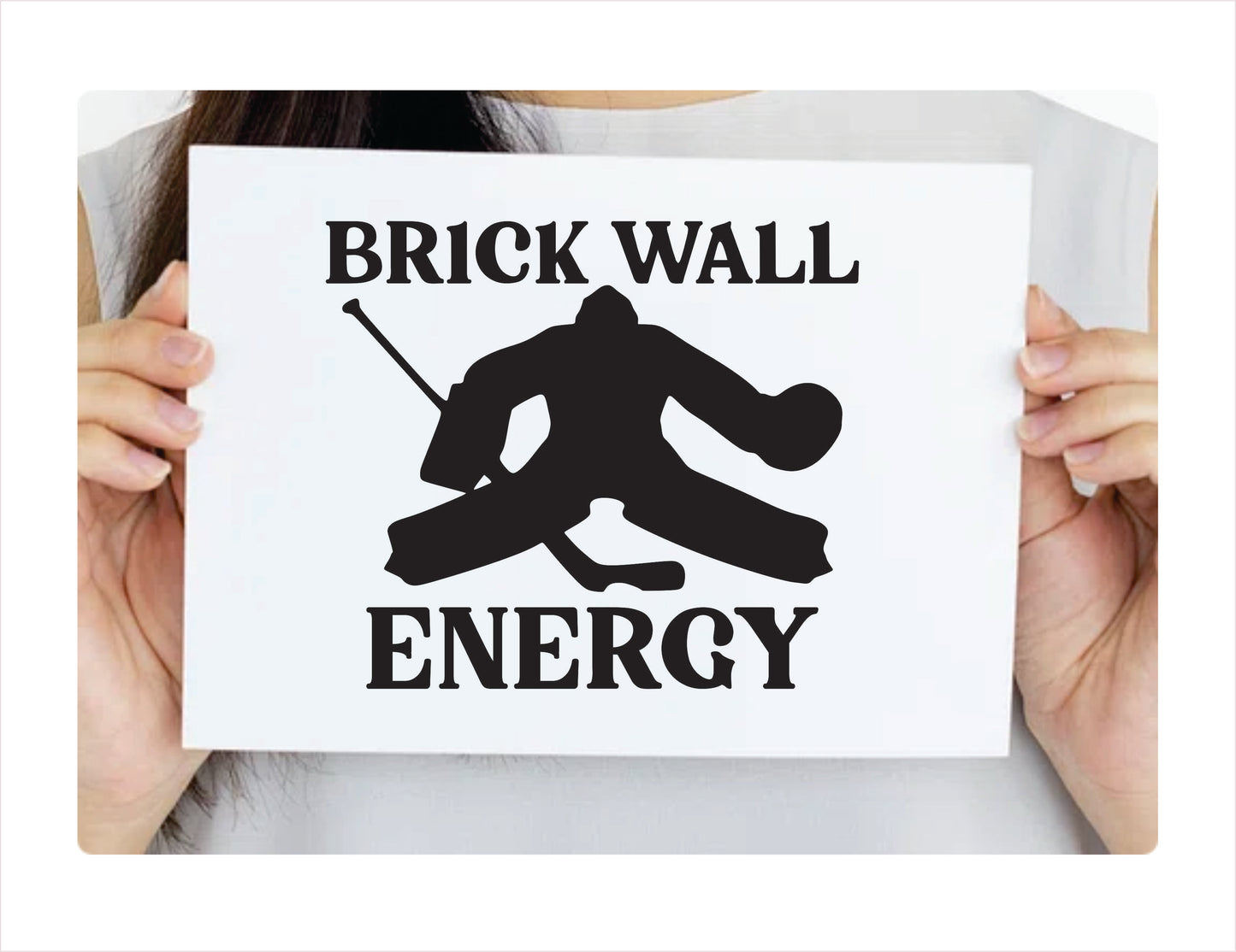 Brick Wall Energy Hockey Black Decal Sticker