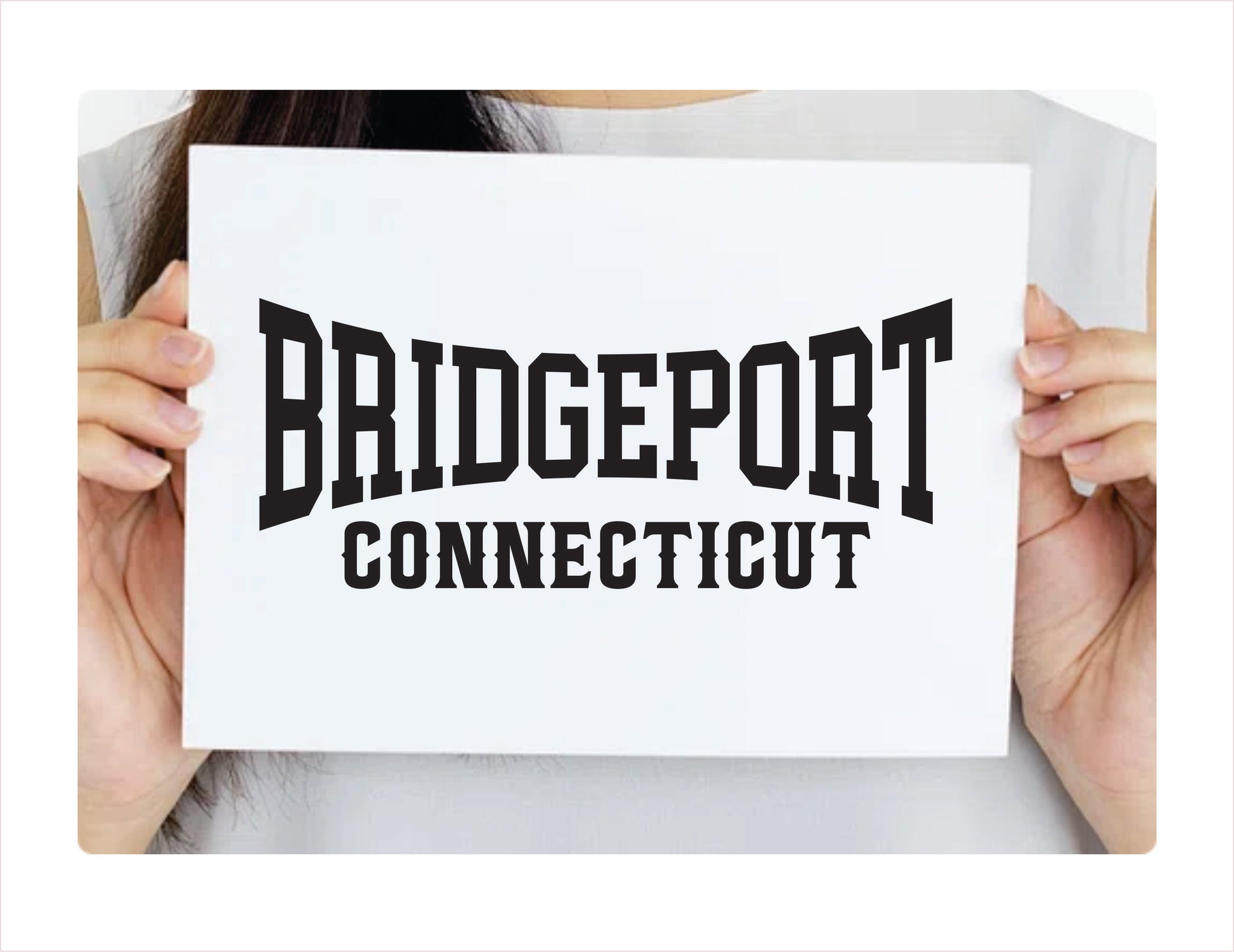 Bridgeport Connecticut black Decal Sticker