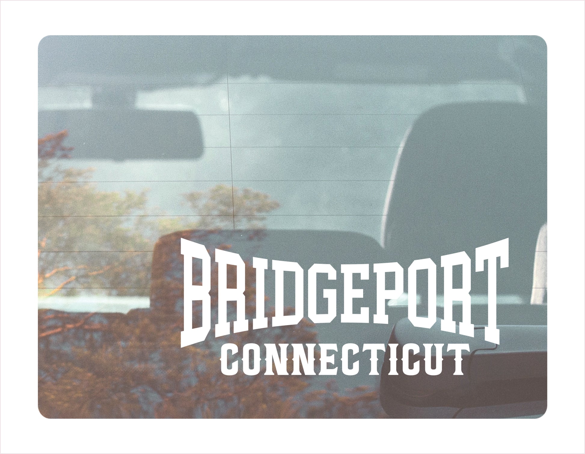 Bridgeport Connecticut white Decal Sticker
