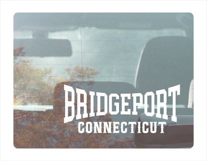 Bridgeport Connecticut white Decal Sticker