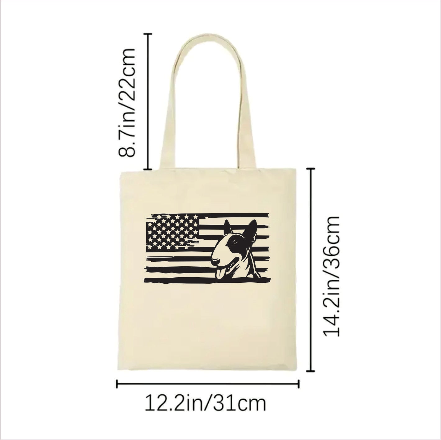 Bull terrier dog tote bag usa 2