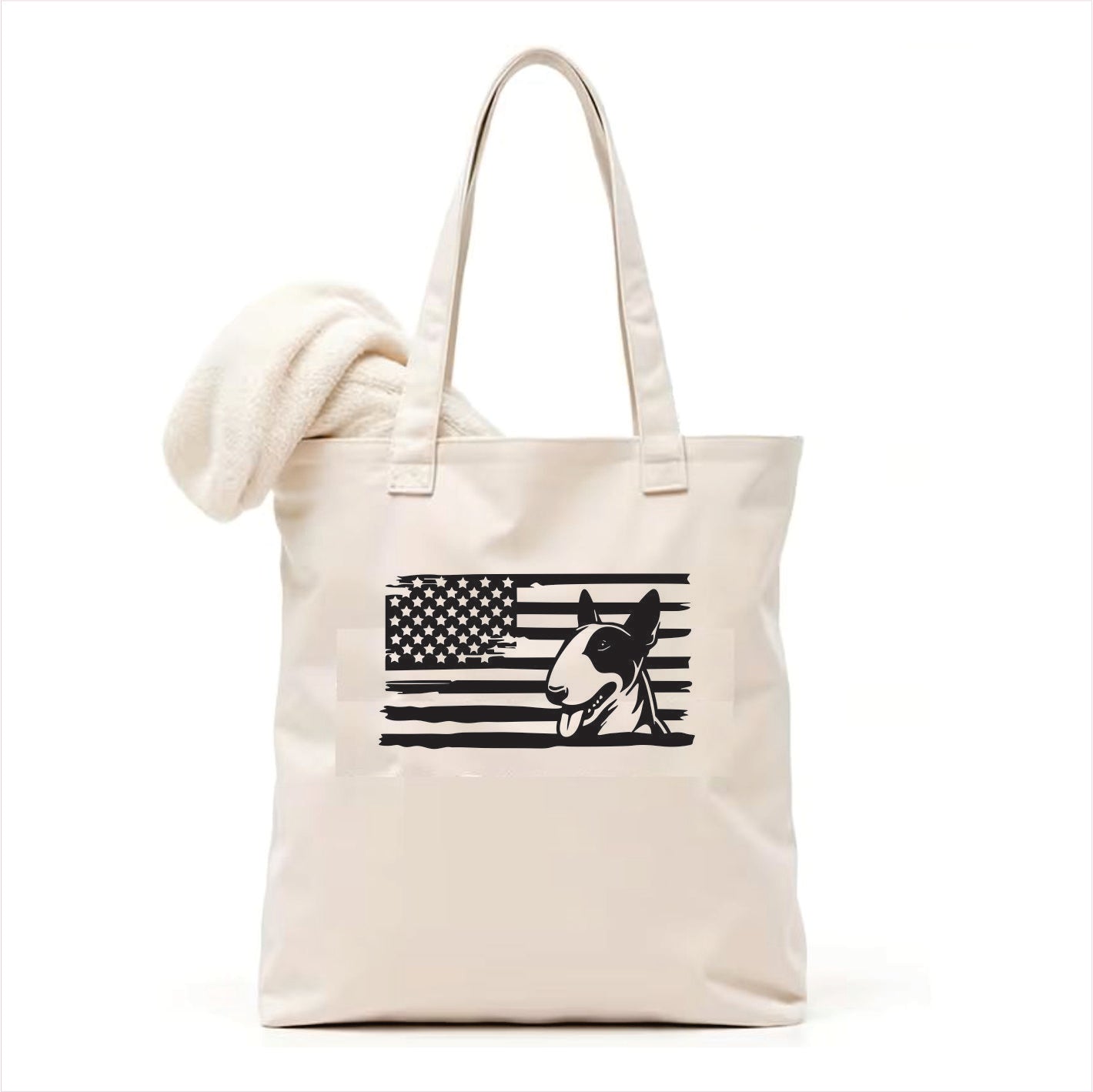 Bull terrier dog tote bag usa 3