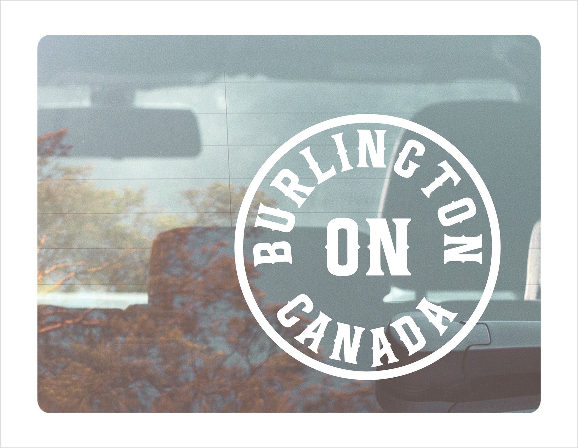 Burlington Ontario Canada White Decal Sticker