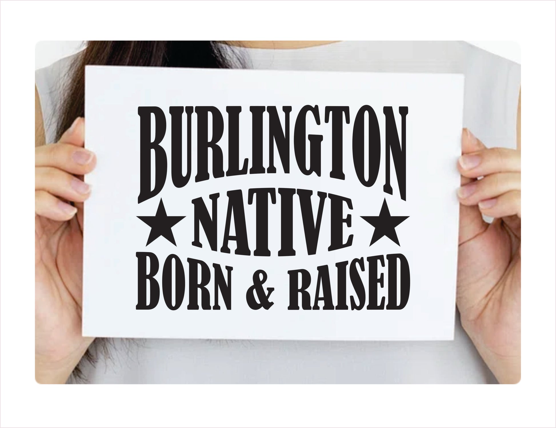 Burlington Native Born Raised Ontario Canada Black Decal Sticker