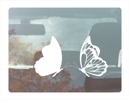 Minimalist Butterflies silhouette and hollow butterfly Vinyl Decal Sticker  FREE shipping