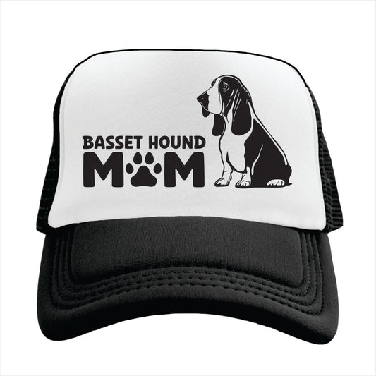 Basset Hound Mom Trucker Hat Cap
