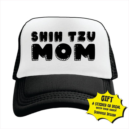 Shih Tzu Mom Trucker Hat Cap
