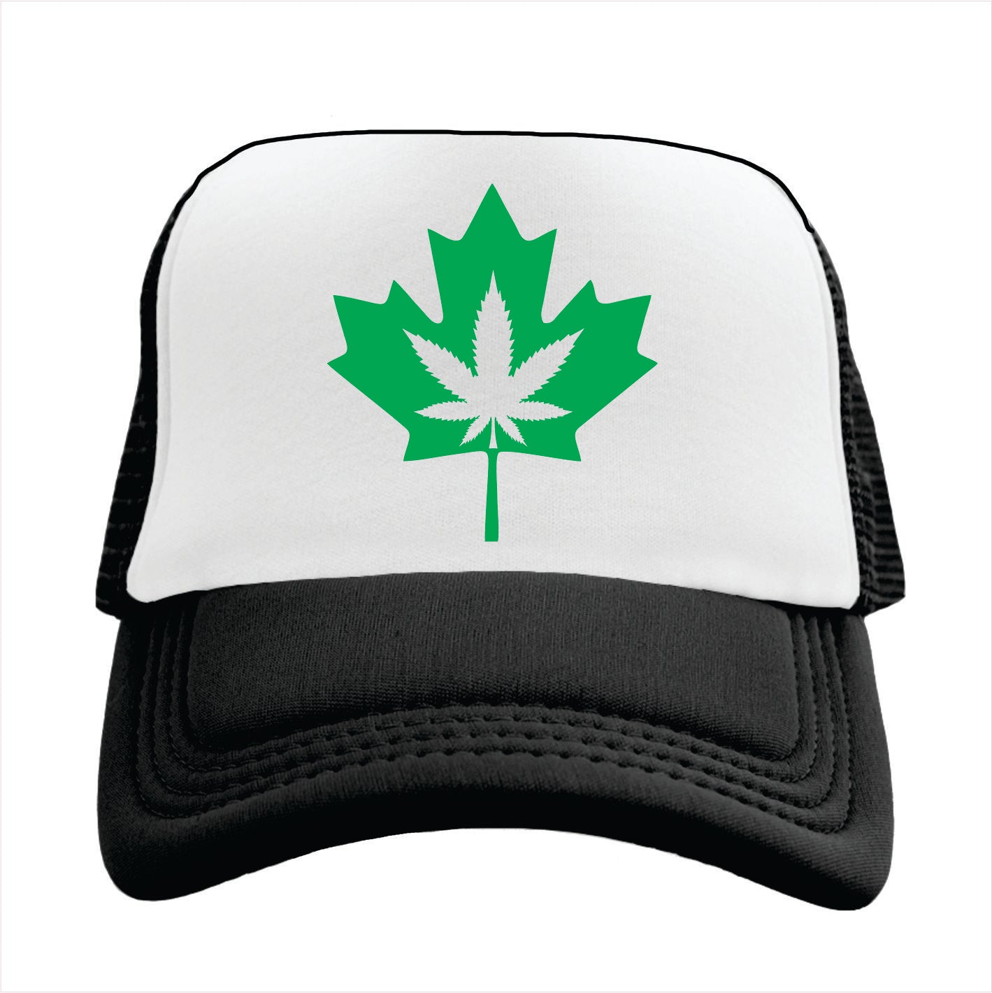 Cannabis Canadian Symbol Trucker Hat Cap