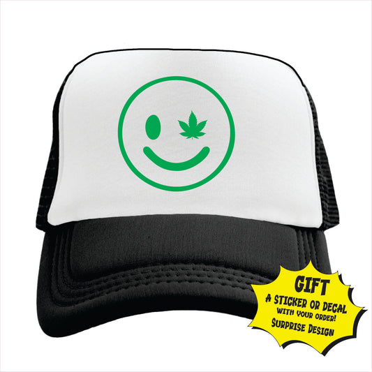 Smile Cannabis Trucker Hat Cap