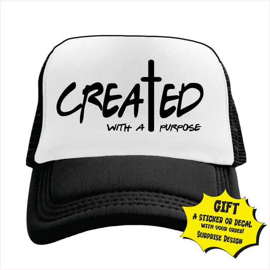 Created with a purpose Trucker Hat