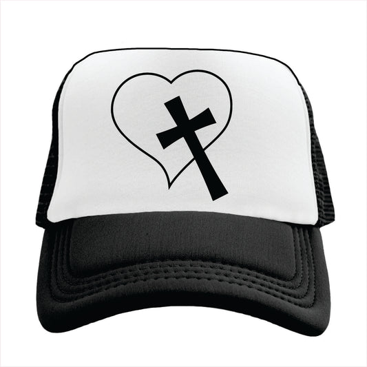 Cross Heart Trucker Hat Cap