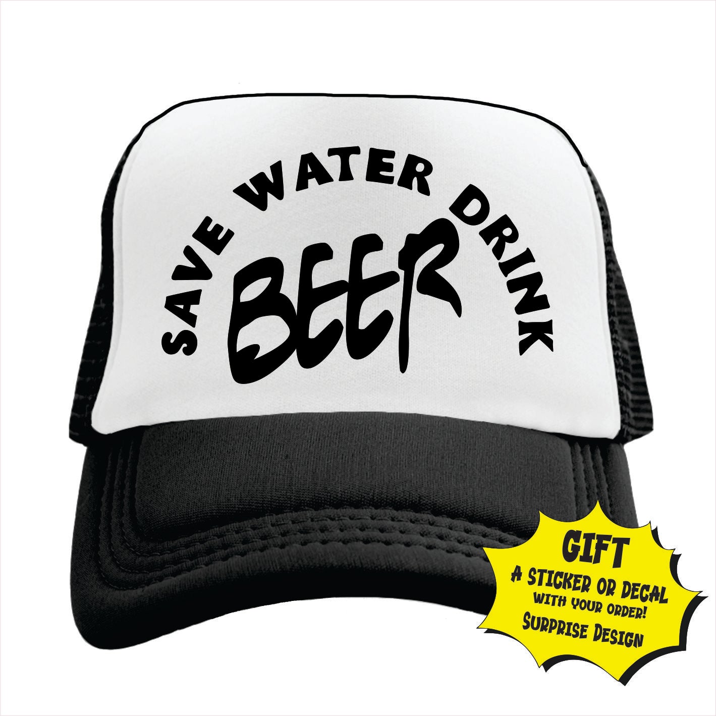 Save Water Drink Beer Trucker Hat Cap