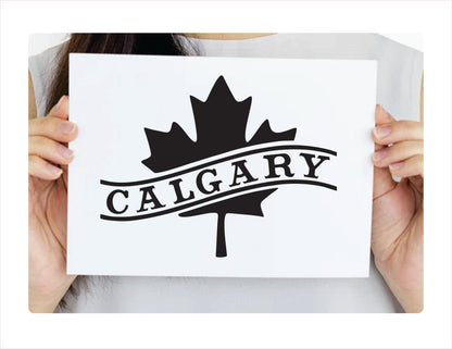 Calgary Canada Black Decal Sticker