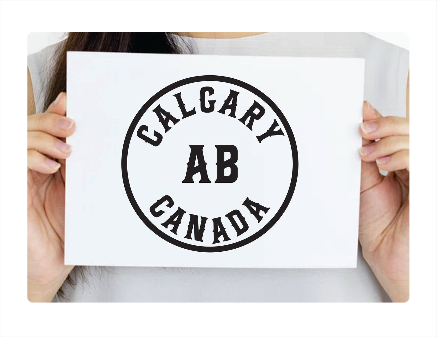Calgary Alberta Canada Black Decal Sticker