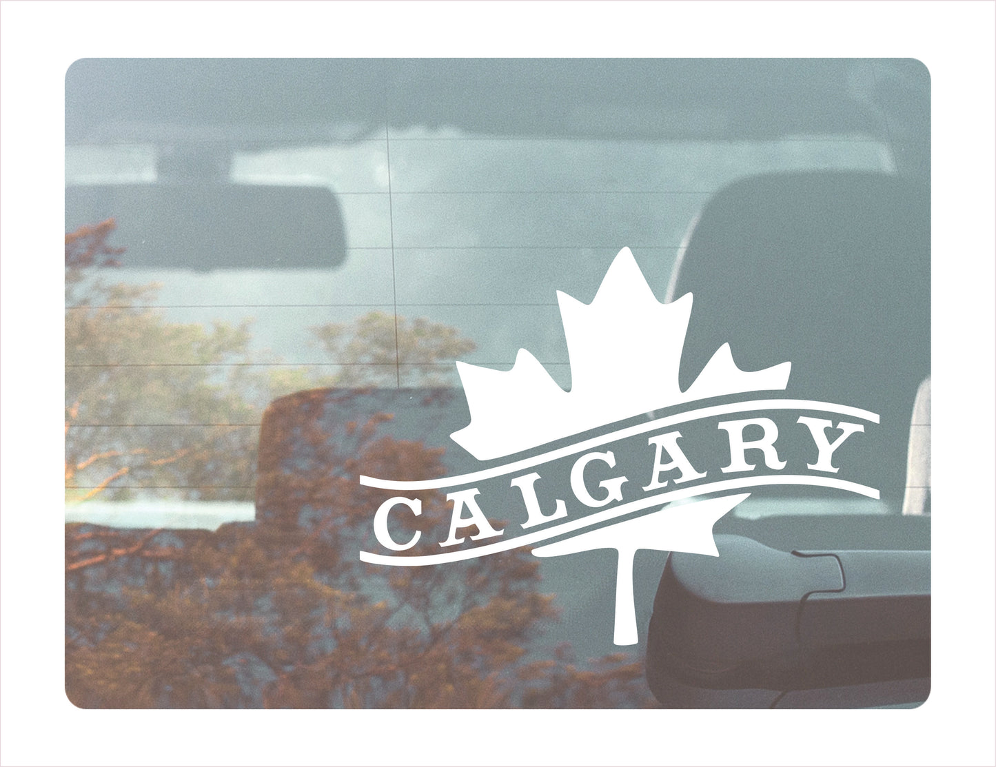 Calgary Canada White Decal Sticker