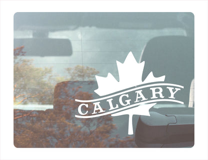 Calgary Canada White Decal Sticker