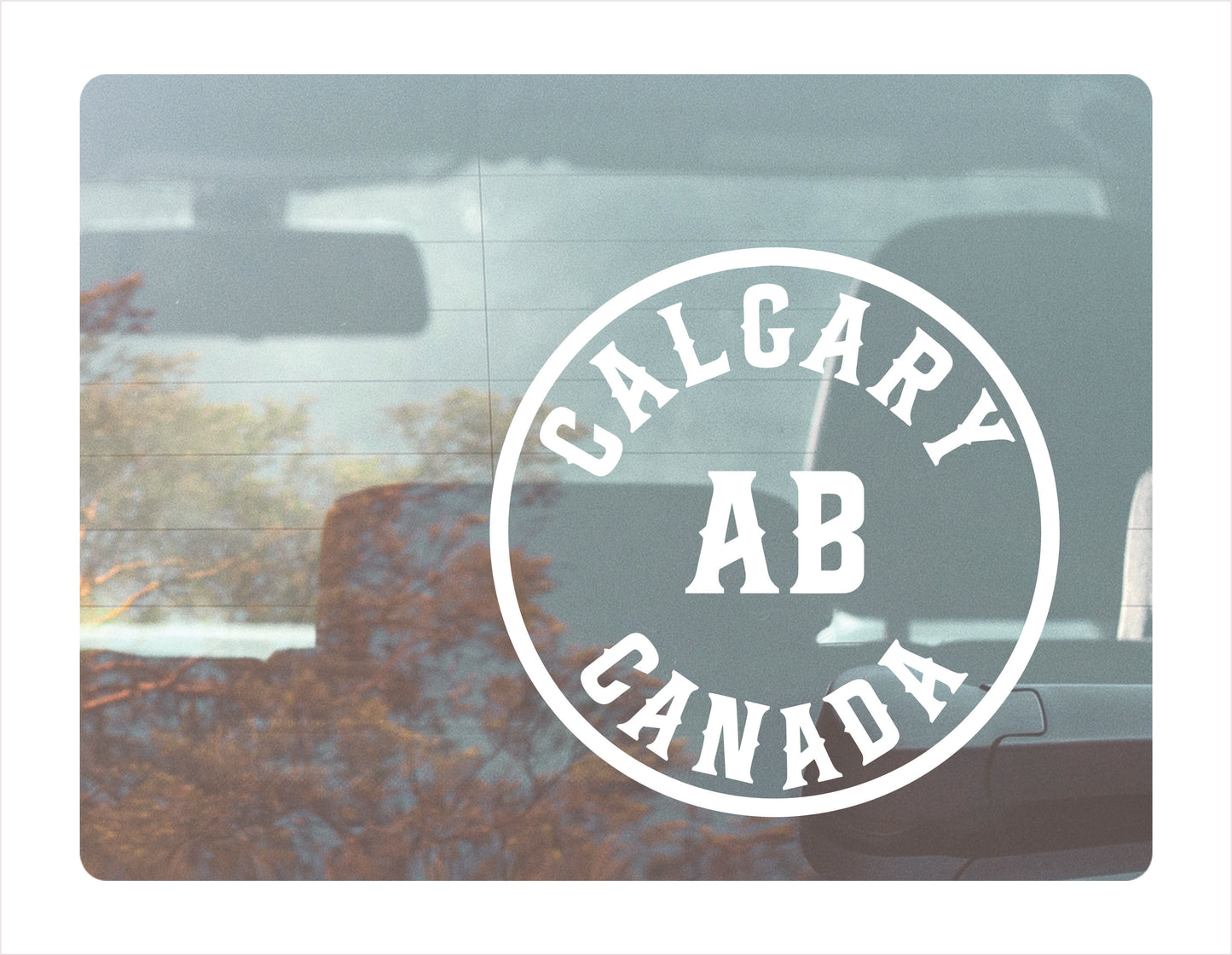 Calgary Alberta Canada White Decal Sticker