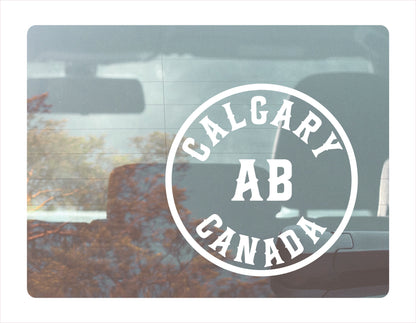 Calgary Alberta Canada White Decal Sticker