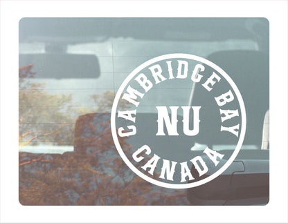 Cambridge Bay Nunavut Canada White Decal Sticker