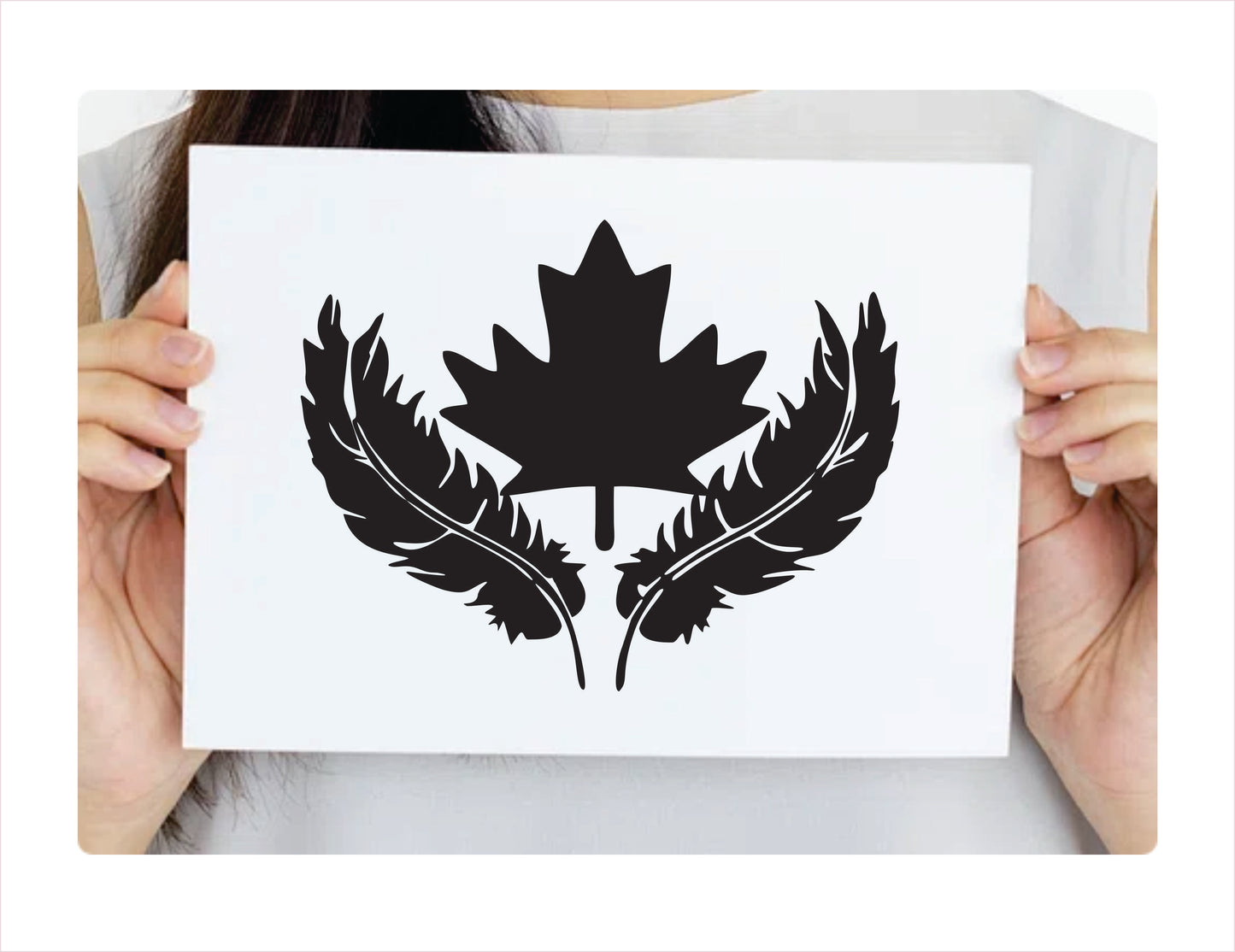 Canadian pride Black Vinyl Decal Sticker