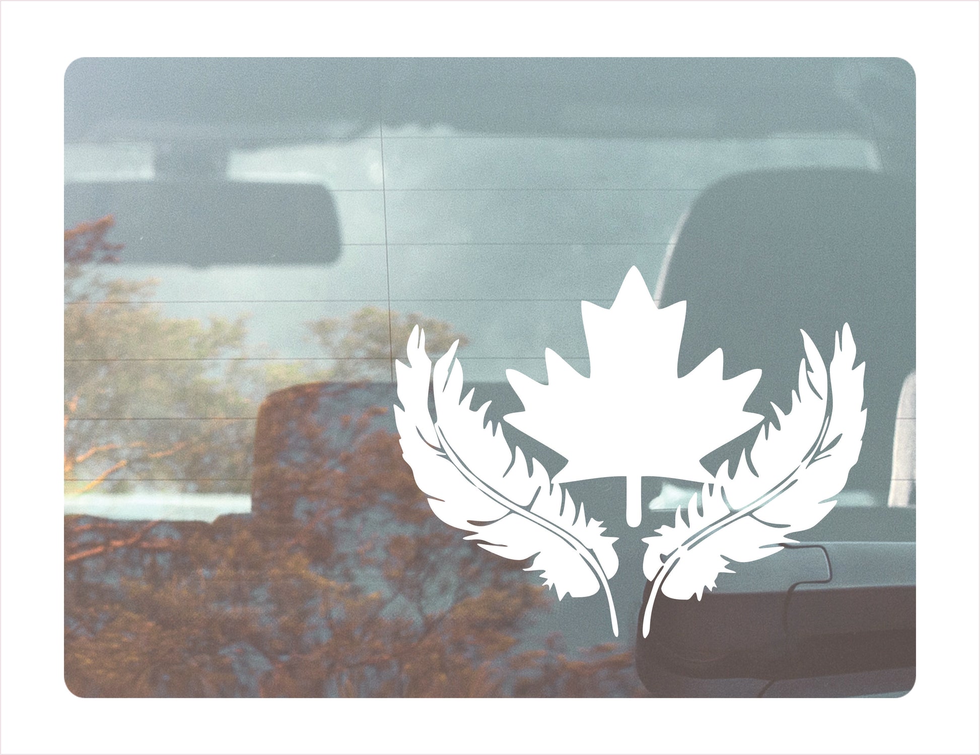 Canadian pride White Vinyl Decal Sticker